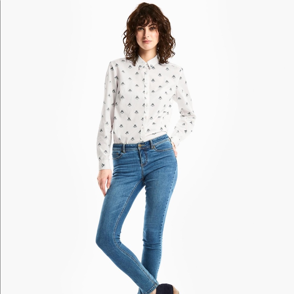 NWT- LUCIE PRINT PRINTED CLASSIC SHIRT